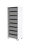 Hanah Home Armario Multiusos Blanco y Gris